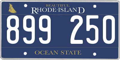 RI license plate 899250