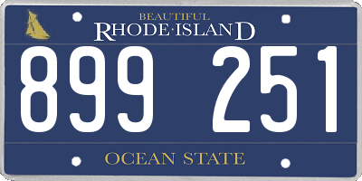 RI license plate 899251