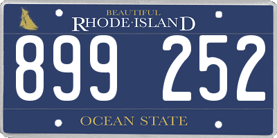 RI license plate 899252
