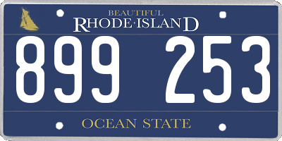RI license plate 899253