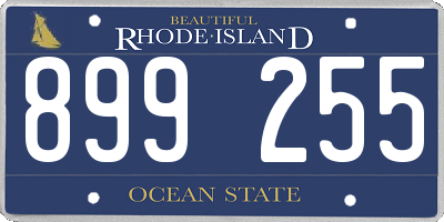 RI license plate 899255