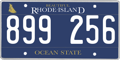 RI license plate 899256