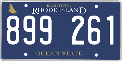 RI license plate 899261