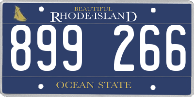 RI license plate 899266
