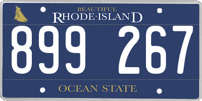 RI license plate 899267