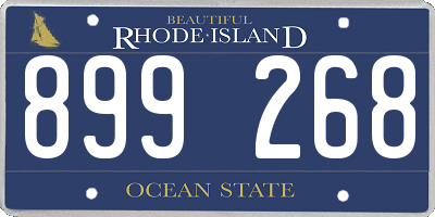 RI license plate 899268