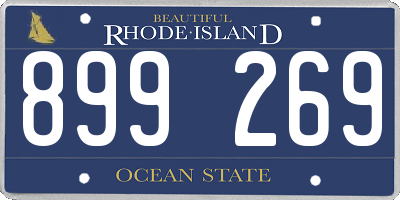 RI license plate 899269