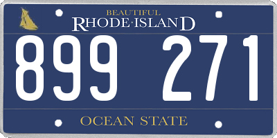 RI license plate 899271