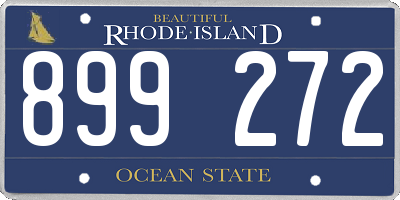 RI license plate 899272