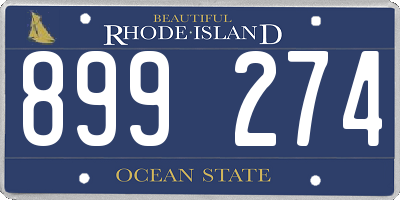 RI license plate 899274