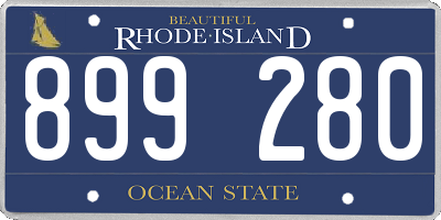 RI license plate 899280