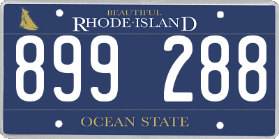 RI license plate 899288