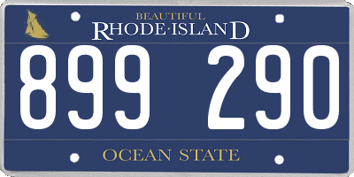 RI license plate 899290