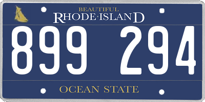 RI license plate 899294