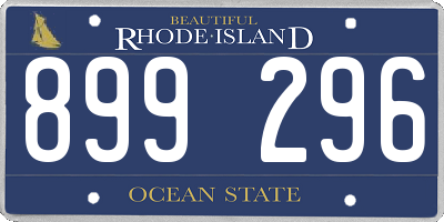 RI license plate 899296