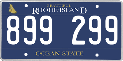 RI license plate 899299