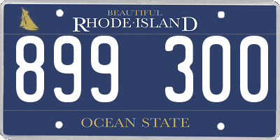 RI license plate 899300