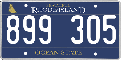 RI license plate 899305