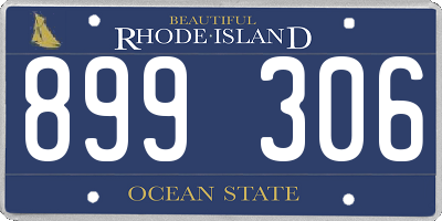 RI license plate 899306