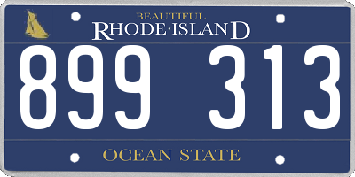 RI license plate 899313