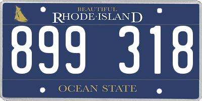 RI license plate 899318