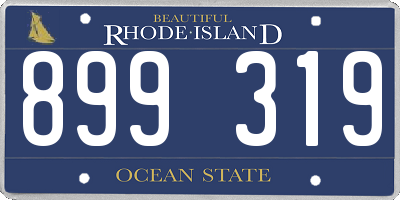 RI license plate 899319
