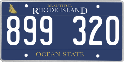 RI license plate 899320