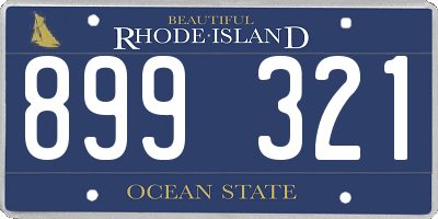 RI license plate 899321