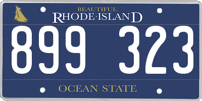 RI license plate 899323