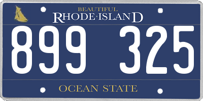 RI license plate 899325