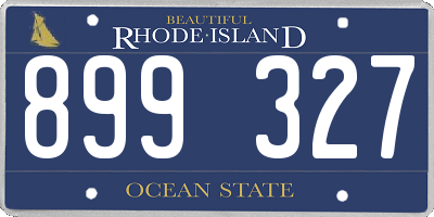 RI license plate 899327