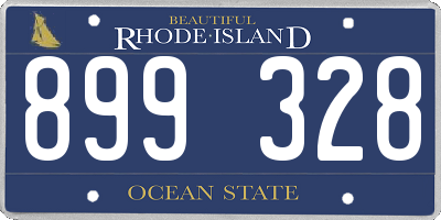 RI license plate 899328