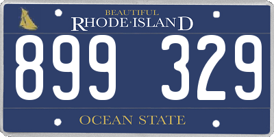 RI license plate 899329