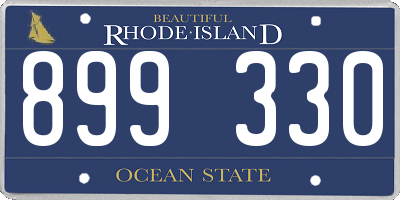 RI license plate 899330