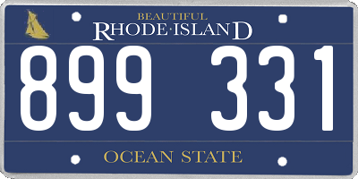 RI license plate 899331