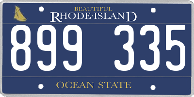 RI license plate 899335