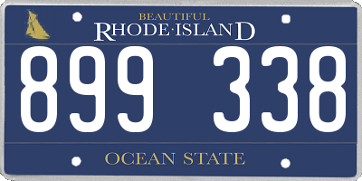 RI license plate 899338
