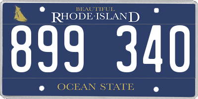 RI license plate 899340