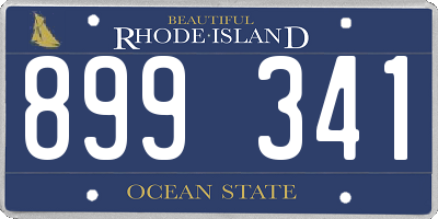 RI license plate 899341