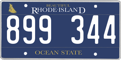 RI license plate 899344