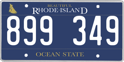 RI license plate 899349