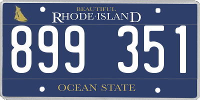 RI license plate 899351