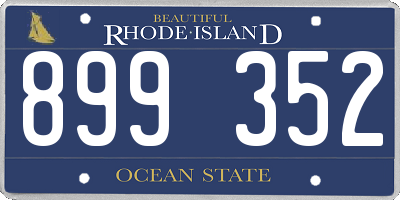 RI license plate 899352