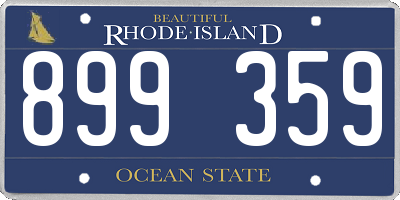 RI license plate 899359