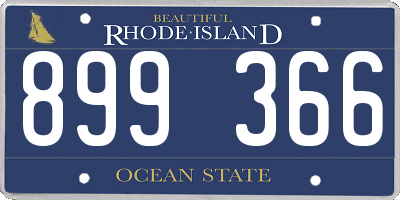 RI license plate 899366