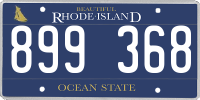 RI license plate 899368