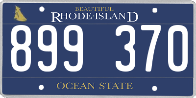 RI license plate 899370