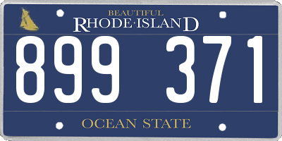 RI license plate 899371
