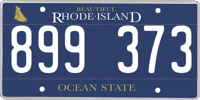 RI license plate 899373