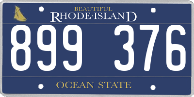 RI license plate 899376